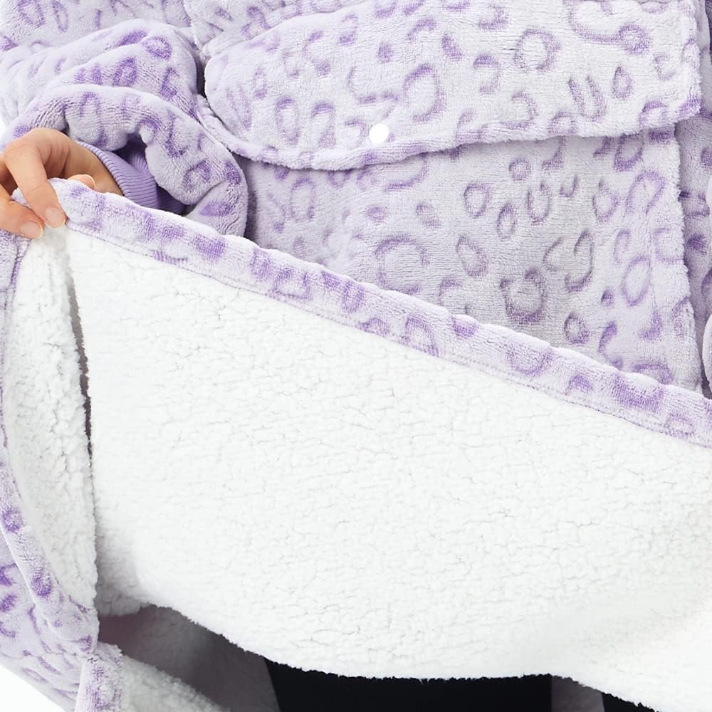 Krifey Wearable Blanket Hoodie, Oversized Sherpa Hooded as Birthday Gifts for Mom Women Girlfriend Men, Cozy Sweatshirt with Giant Pocket - Image 3