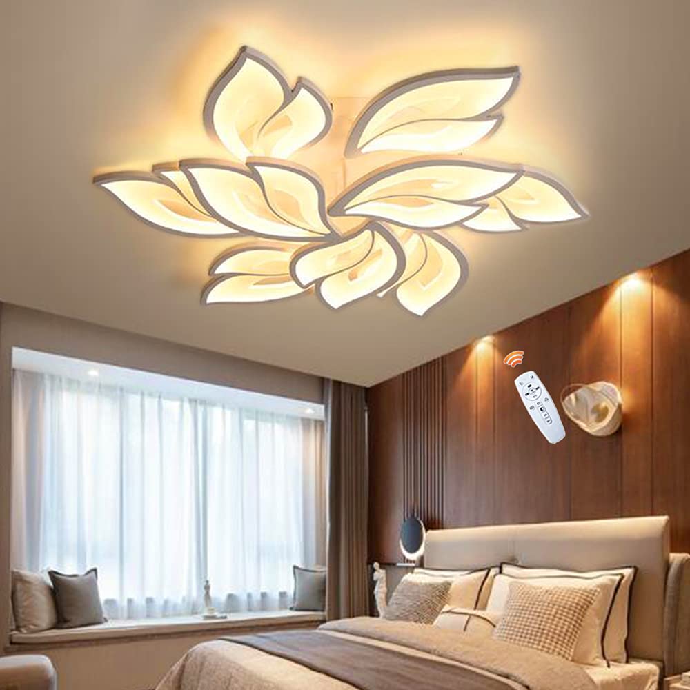 Lampe LED design fleur en acrylique haut de gamme avec télécommande