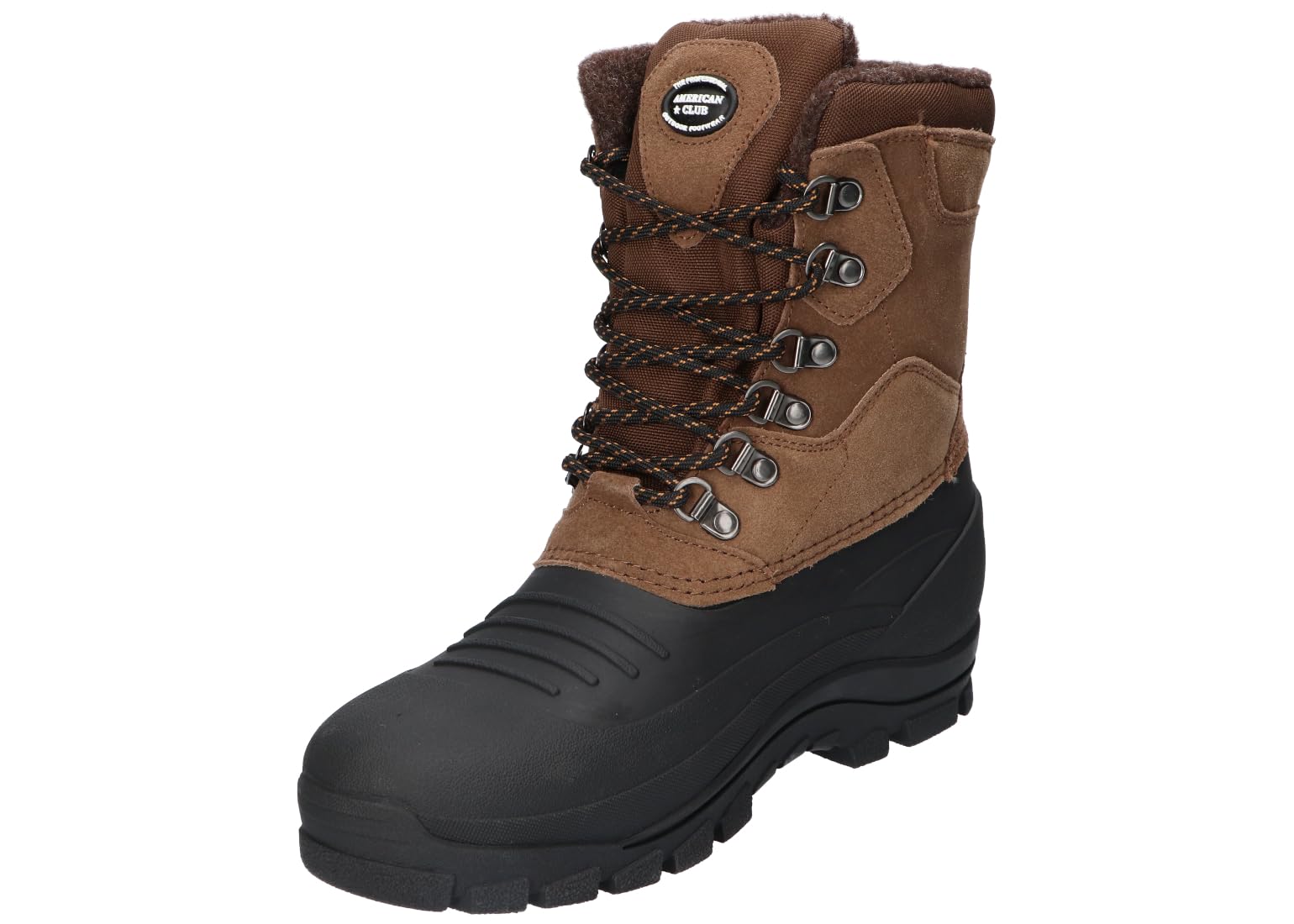 SN53 SOLIDNE TRAPERY ŚNIEGOWCE BUTY ZIMOWE SKÓRZANE BK/BR 42