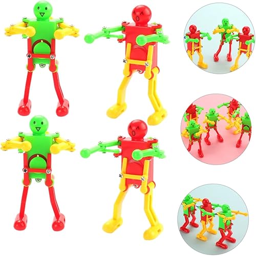 Miniatura 7 de CHILDWEET 4pcs Windup Dancing Robot para movimiento mecánico ligero divertido educativo sin batería requerida color aleatorio