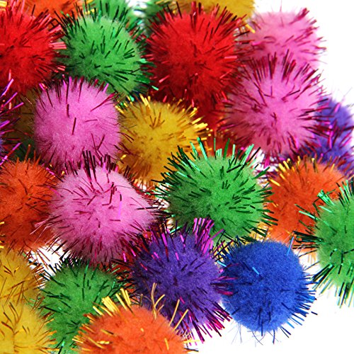 KOBI 100 unidades de mini bolas brilhantes coloridas com glitter de bolinhas pequenas para brinquedo