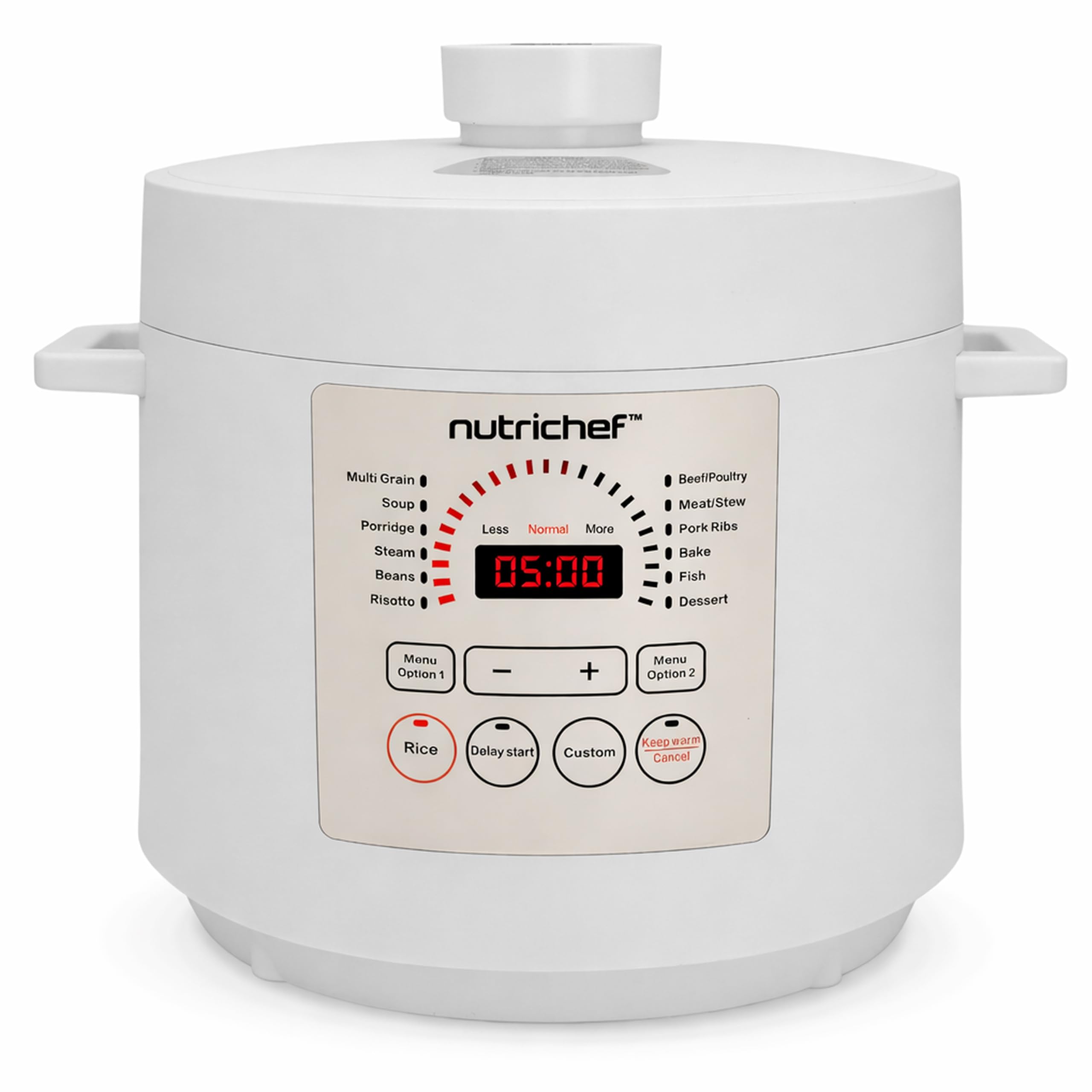 NutriChef Pressure Cooker Electric Multi Cooker 6L – 12 in 1 Multicooker Digital One Pot Cooker with Presets, Non Stick Inner Pot, Adjustable Time & Temperature,