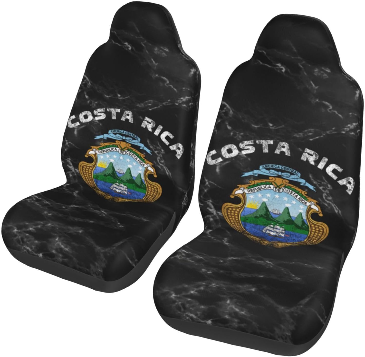Costa Rica Coat of Arms Costa Rica Automotive Seat Covers for Car SUV Front Seats Covers Set of 2