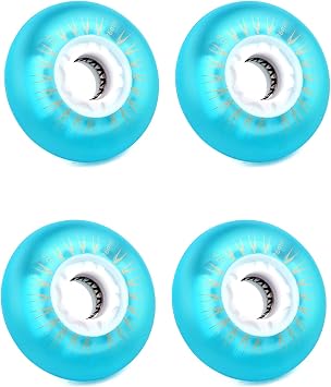 4 Pack Lighting Inline Roller Skate Wheels 72mm 76mm 80mm LED PU Flash Skates Replacement Wheel for Sliding Skating