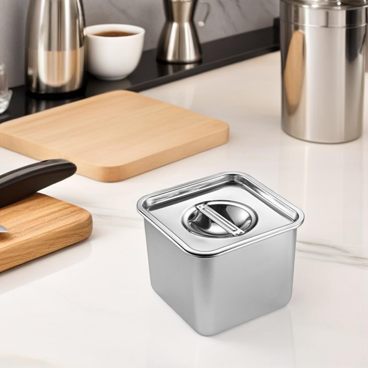 2pcs Stainless Steel Buffet Dishes Container with Lid, Rectangular Buffet Serving Plates for Food Service Settings and Parties, Keeps Food Warm and Easy to Clean