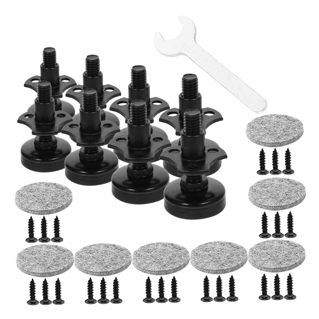 Niveladores de muebles ajustables para eliminar el balanceo en mesas y estanterias