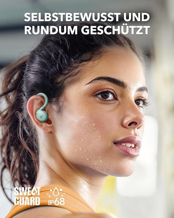 soundcore Auriculares inalámbricos Anker Sport X20, Auriculares de Entrenamiento inalámbricos, Ganchos giratorios y Extensibles, cancelación de Ruido, Graves Profundos(Reacondicionado)