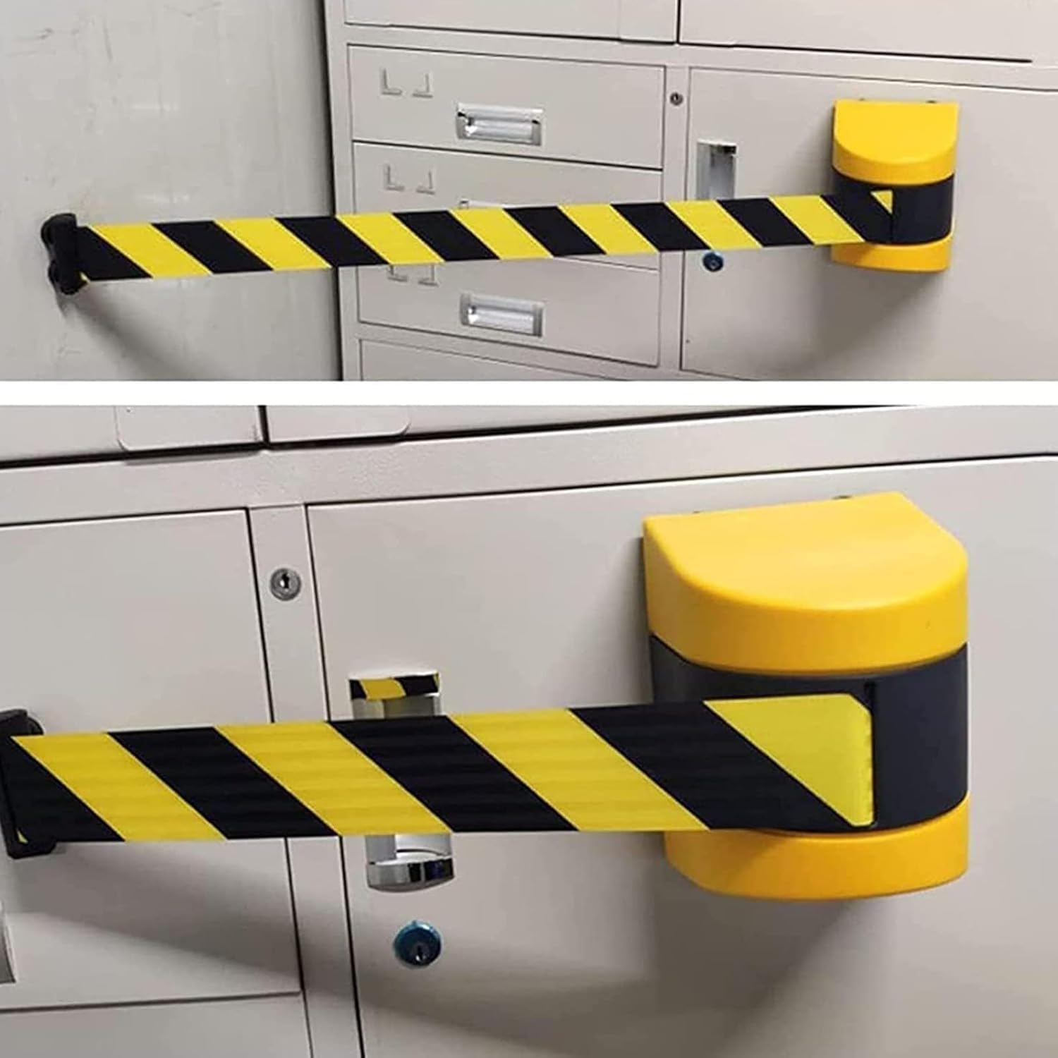 Magnetyczna Taśma Odgradzająca Montowana Na ścianie, Taśma Zabezpieczająca Montowana Na ścianie Do Sklepów Detalicznych I Na Lotniska, 5m/16.4ft