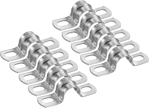 Miniatura 25 de HARFINGTON 5 abrazaderas de conducto de 4 1/4 pulgadas y 4.252 in, abrazadera de tubo M108 U, correa de tubo rígida de acero inoxidable, soporte