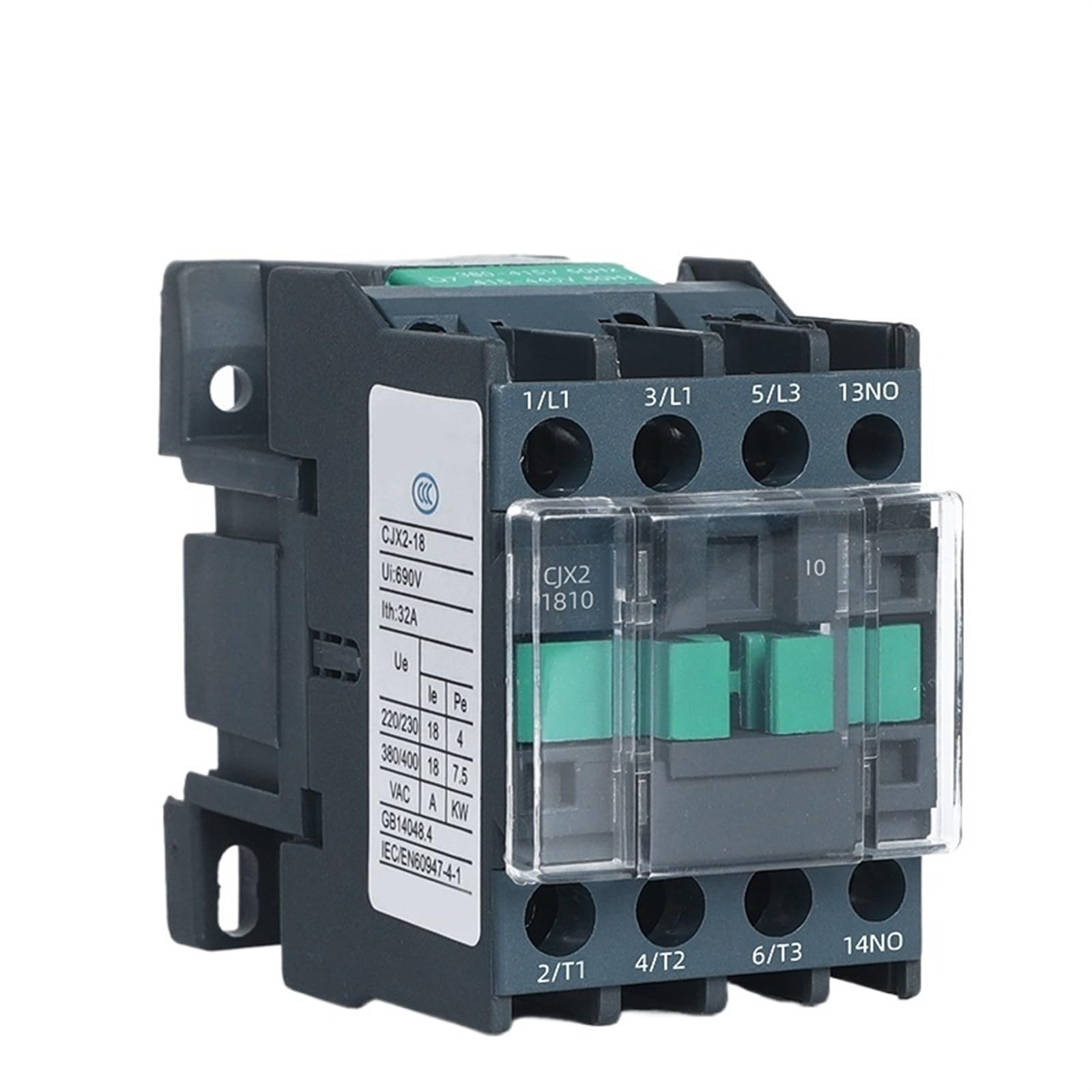 Contacteur électrique industriel CJX2 1810 48V pour circuit de commande CA