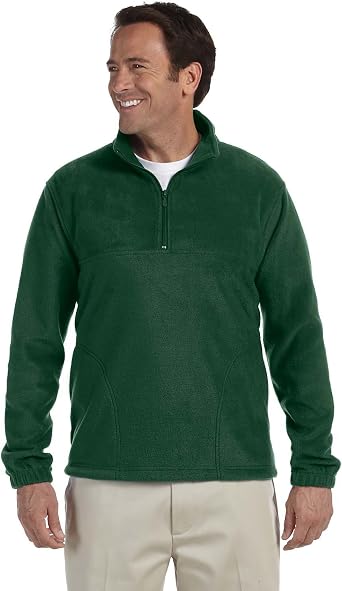 Harriton 8 oz. Quarter-Zip Fleece Pullover, Medium, HUNTER
