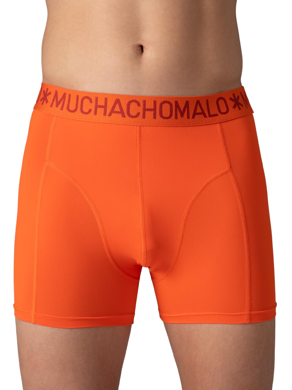 Muchachomalo Uomo Boxer 6-Pack, Tinta Unita, Microfibra, Fascia Elastica