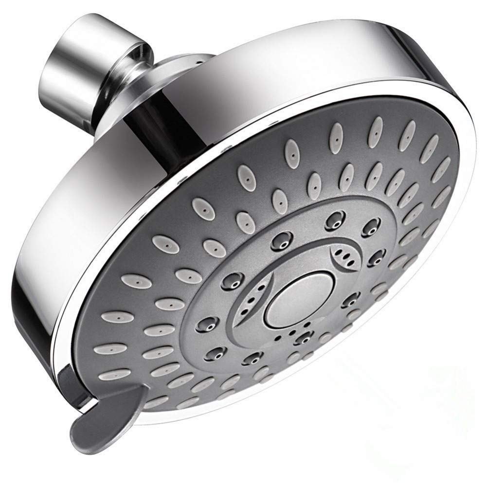 alcachofa de Ducha Cabezal de Ducha de Mano de Alta presión, 4 Pulgadas, 5 ajustes, Cabezal de Ducha Ajustable, rociador Superior, Grifo de baño