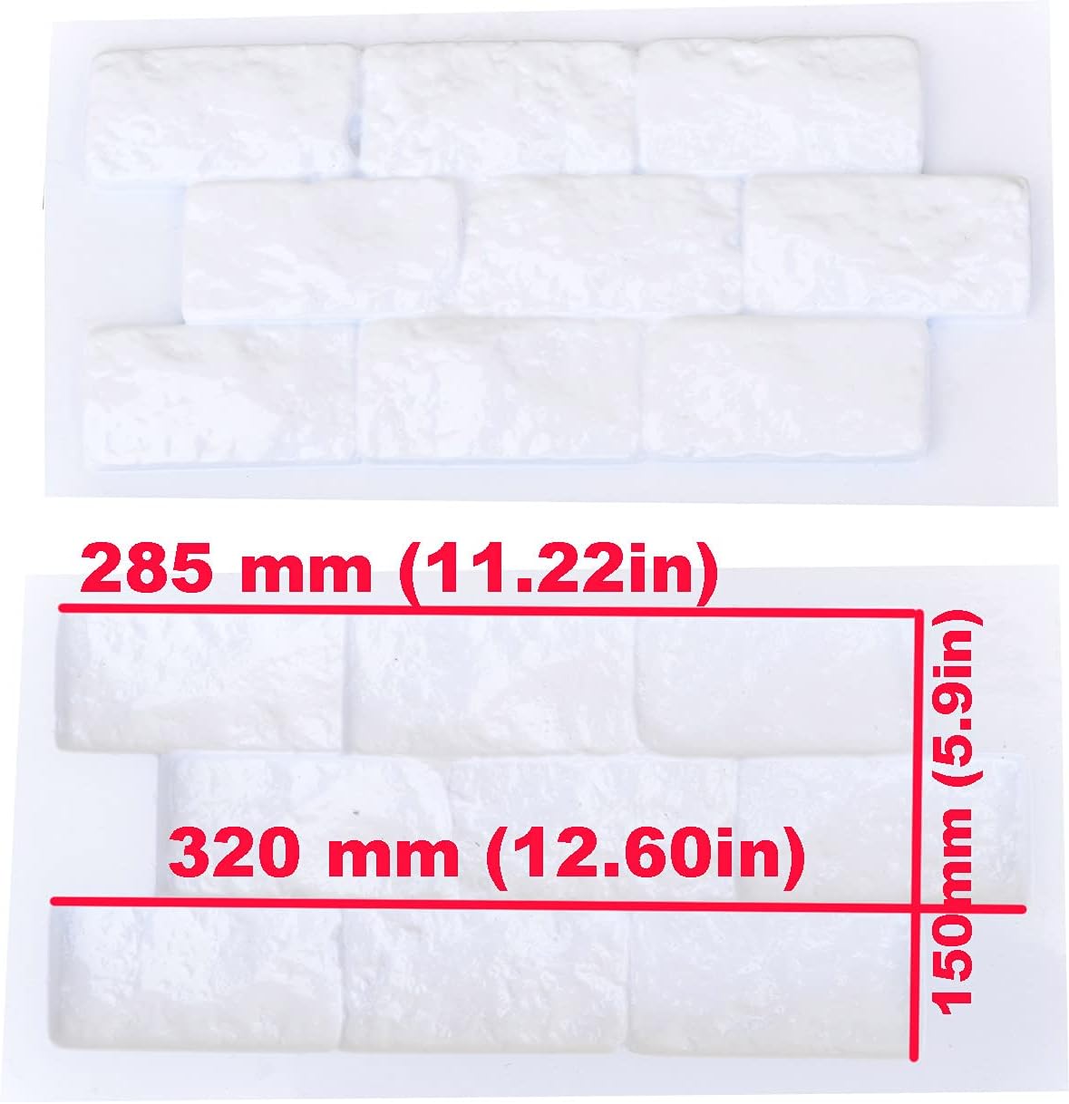 Concrete Molds Brick Plaster Wall Brick Tiles Antique Brick Veneer for Concrete Plaster Wall Brick TilesSet W29 (23 pcs)