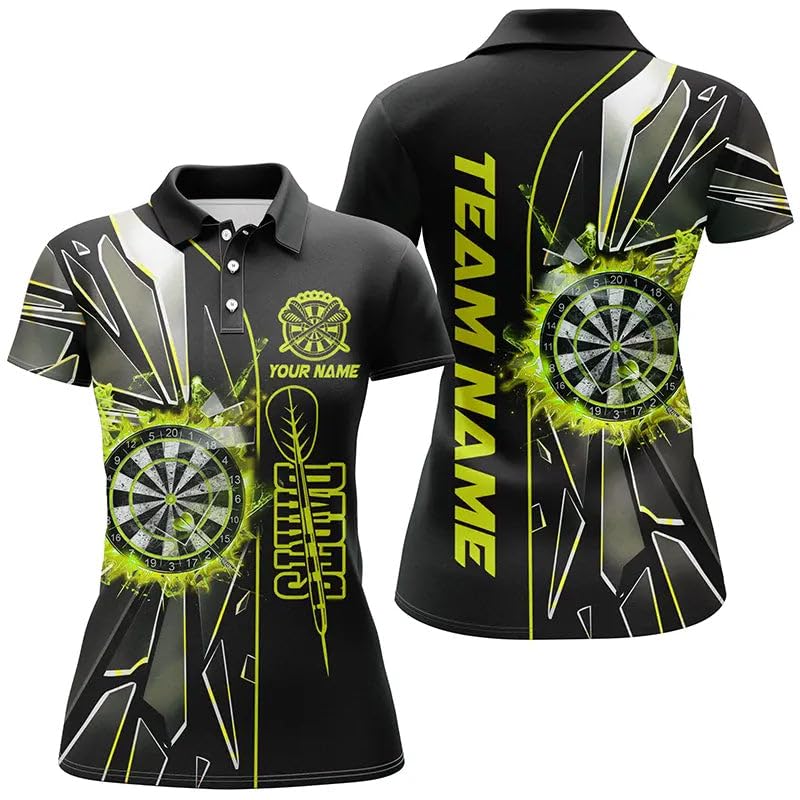 Personalisierte Gelbe 3D Darts-Shirts für Männer & Frauen– Individuelle Dartliga-Shirts, Beste Darts-Trikots T2152