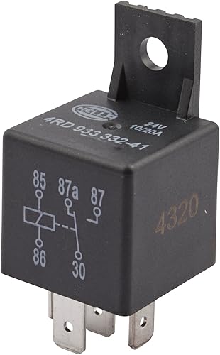 HELLA 933332411 24V, 5 pines, mini relé ISO con soporte