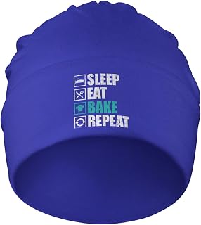 Funny Baking Baker Gifts Blue Beanies Thin Bonnet Cap Autumn Casual Beanie Hat