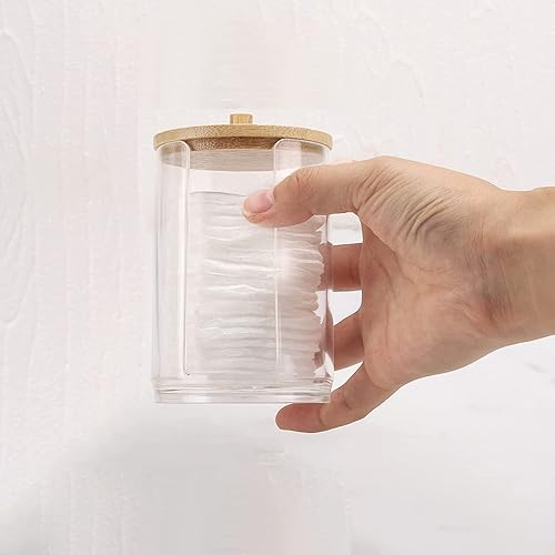 Miniatura 4 de Dispensador redondo de algodón para almohadilla de algodón, organizador de almohadilla de maquillaje para baño y viajes