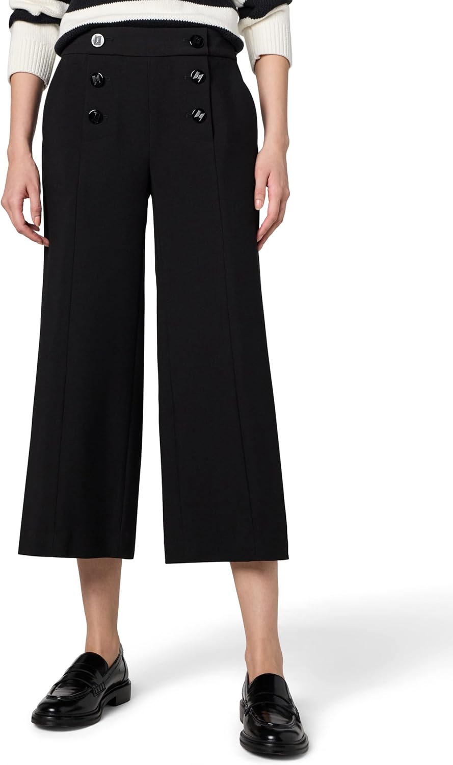 KARL LAGERFELD Paris Women's Sportswear Suiting Crop Pant,Black,14