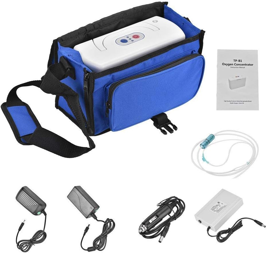 HaoGu 3L Portable Oxygen Bar Machine with Battery for Travelling and car use Travel-Size Air Purifiers (UK Plug)