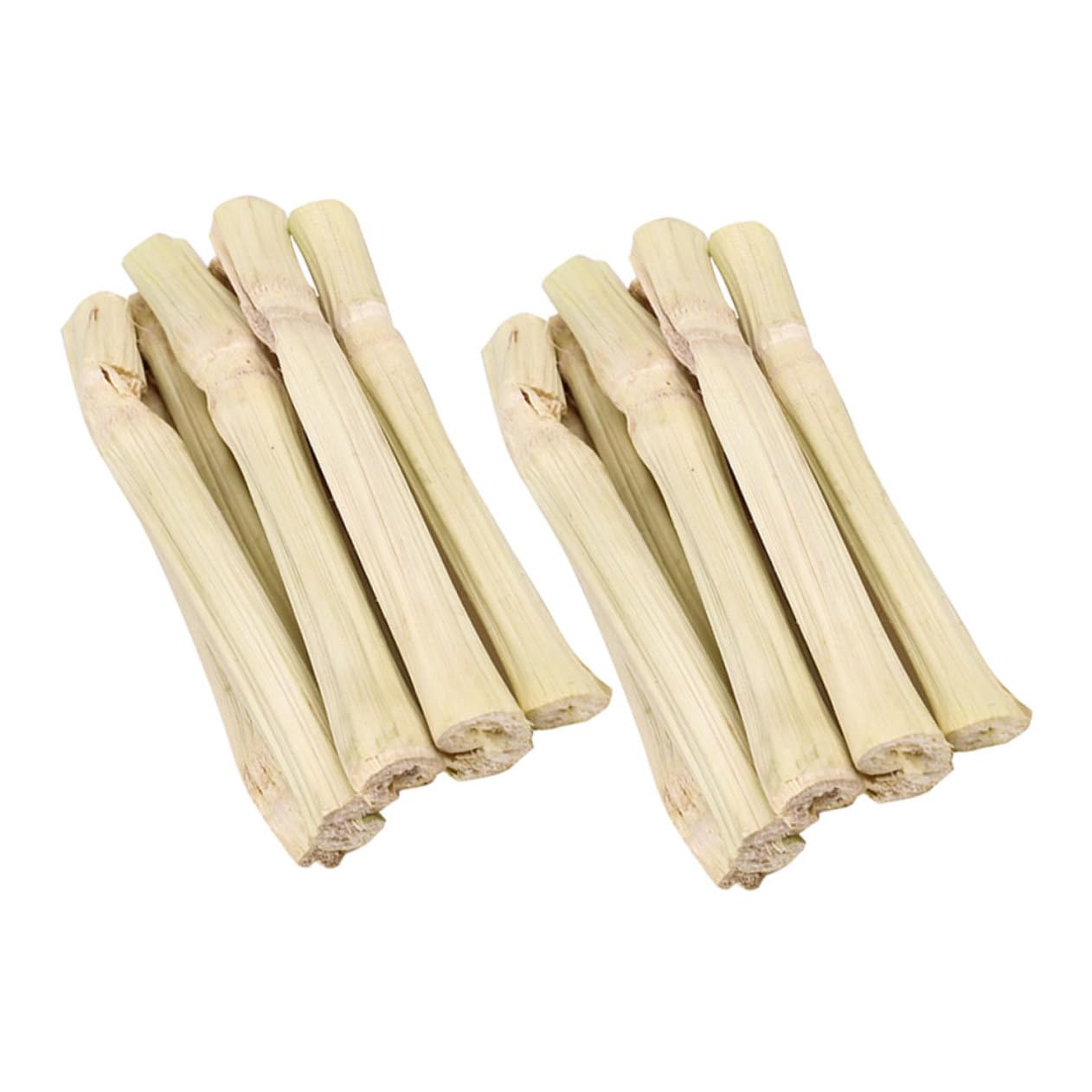 TOYANDONA Zęby zwierząt szlifowanie słodkie akcesoria dla szczurów drewniane zabawki do żucia chomika Gwinea lig żuć zabawki naturalne akcesoria chomika Pet Bunny Toys Bambusowa laska