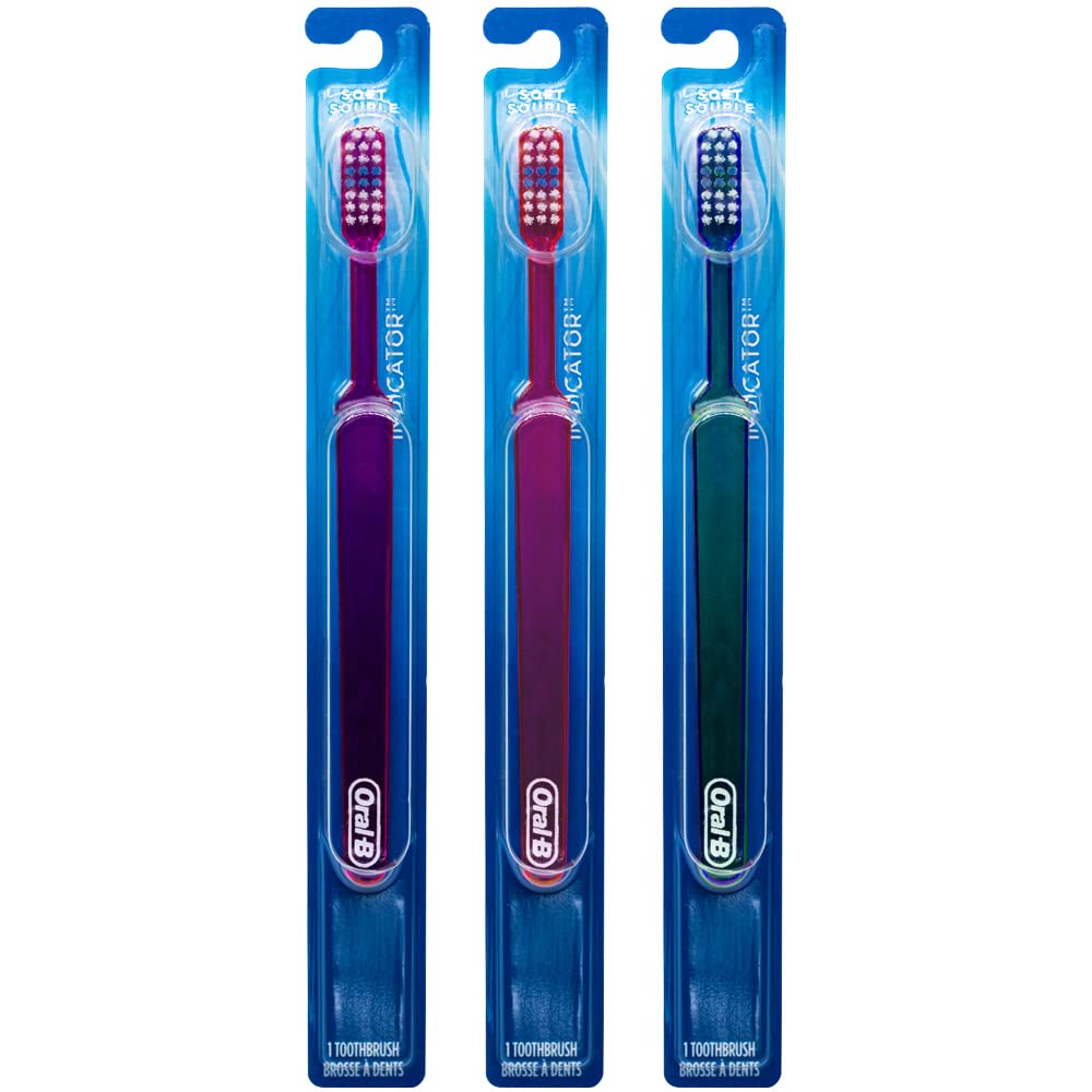 Oral-B Indicator Toothbrush 20 Small Head Youth Soft Colors Vary - Pack of 3