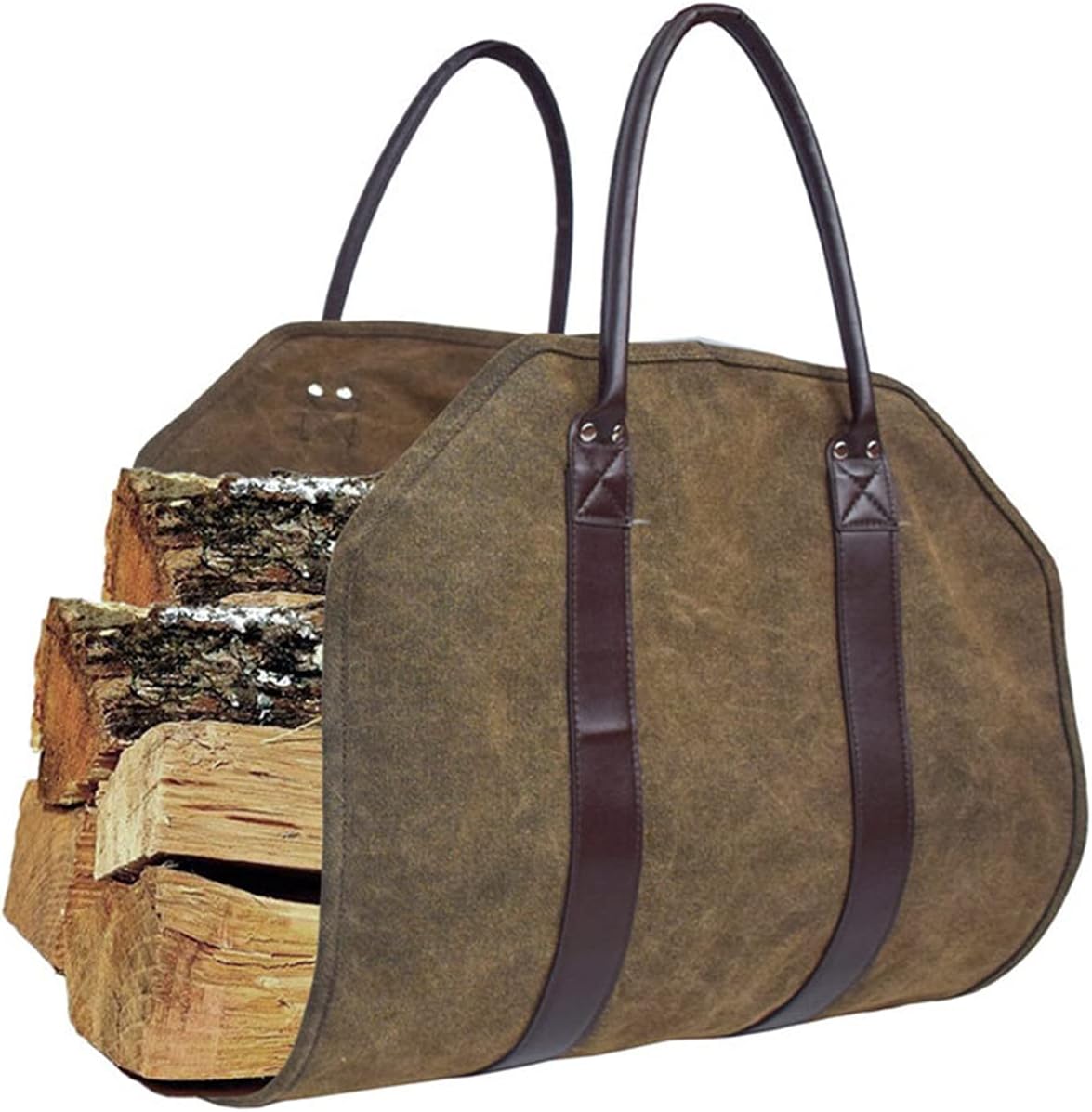 GRFIT Log Carrier for Firewood Portable Storage Bag Tote Bag Canvas Match Rack Large Capacity Camping for Fireplace Firewood Firewood Holder