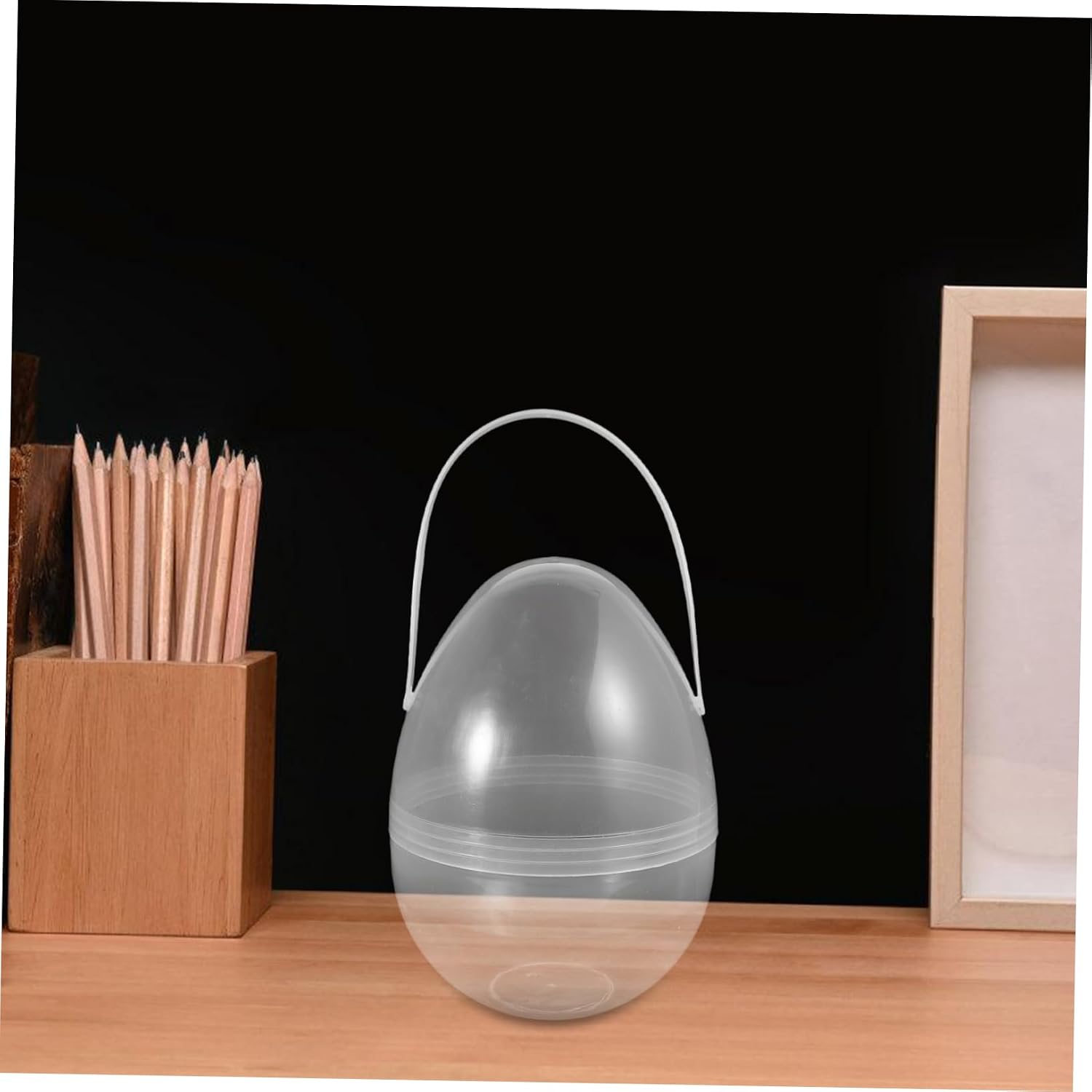 Fillable Easter Holder Portable Storage Box for Small Items Crystal Decoration for Easter Festive Home Decor Hollow Ornament