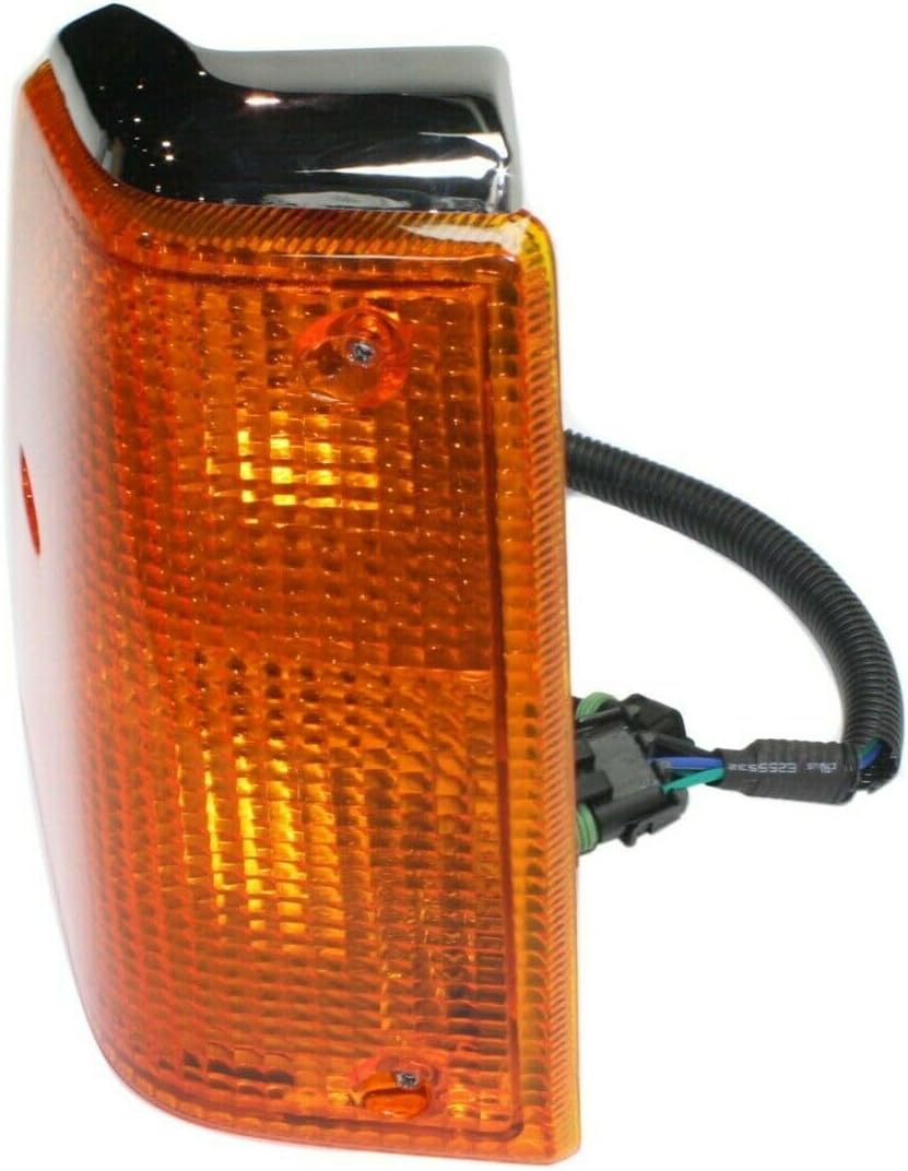 Signal Light Set of 2 Driver & Passenger Side Amber Lens Bulb Lamp Turn Plastic for Volvo for WI WIA42T/WIA64/WIA64T 1996-1997