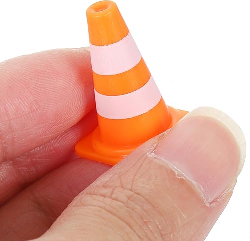 Miniatura 4 de jojofuny Mini conos de tráfico y señales de calle de carretera, construcción educativa, juego de barricadas de tráfico para niños, juguete cognitivo