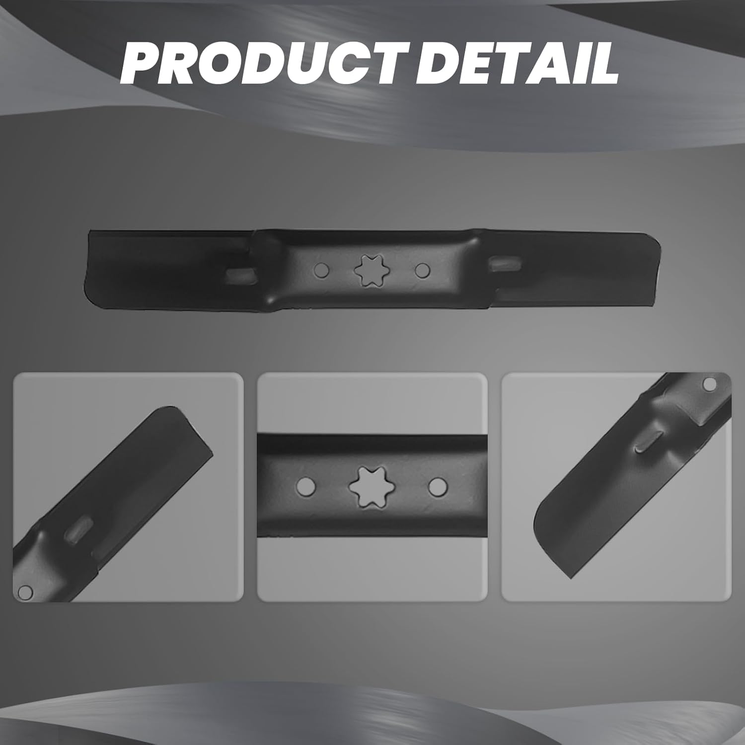 942-05052A Mulching Lawn Mower Blades, Compatible with Cub Cadet/Troy/Bilt/MTD Lawn Tractors and RZT Mower S50 XT1 GT50 LT50 XT2 with 50" Deck, Replaces 742-05052A, 3 Pack