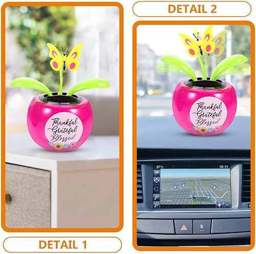 Miniatura 3 de ibasenice Tablero solar de mariposa bailando Bobblehead juguete solar para coche de juguete de mariposa oscilante solar para oficina en casa