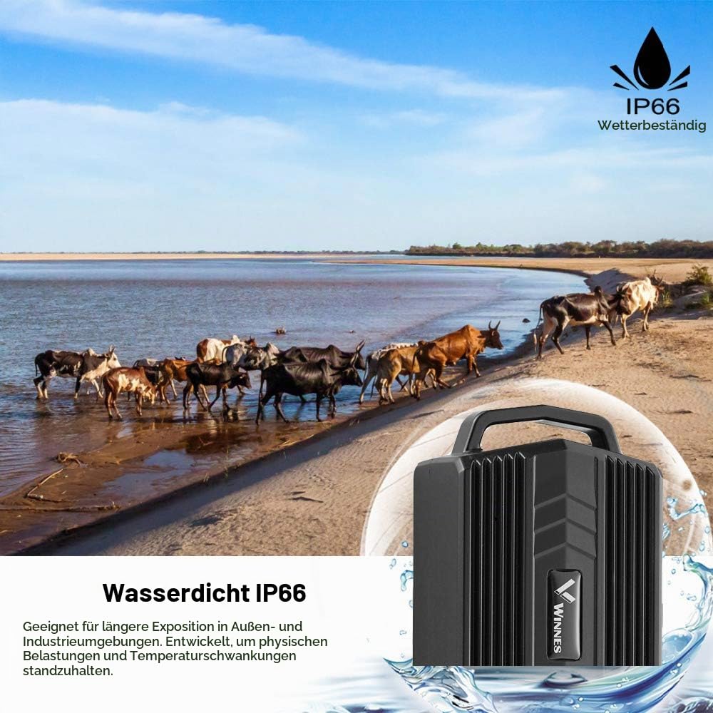 4G GPS Tracker Tier mit Halsband, 3000mAh Wasserdicht Rinder Schaf GPS-Tracker Weiden Anti Verloren GPS Tracking Geräte