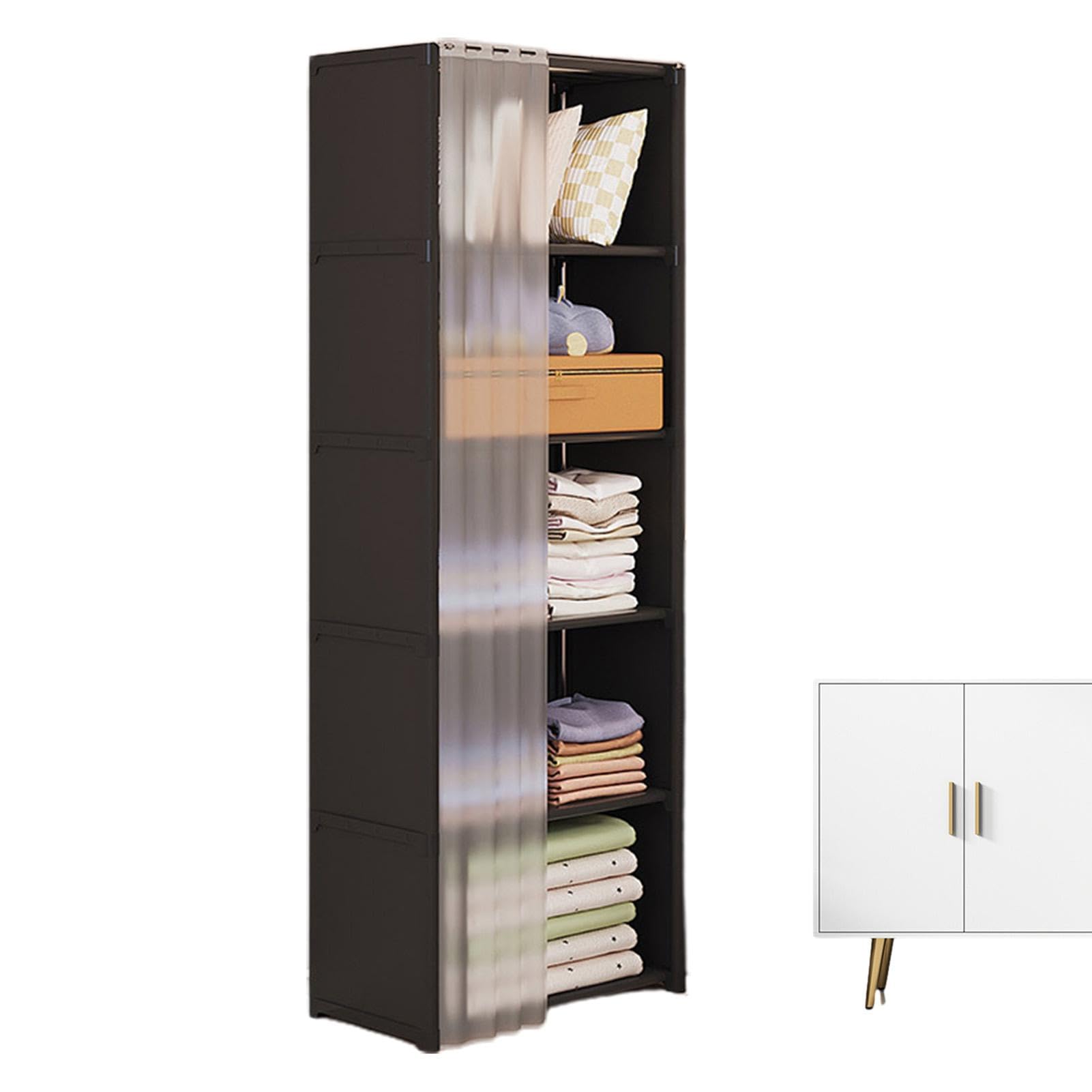 Générique Armadio portatile | Armadio per vestiti robusto | Organizzatore | portaoggetti per armadio con rivestimento in tessuto non tessuto per camera da , 40 cm, bianco