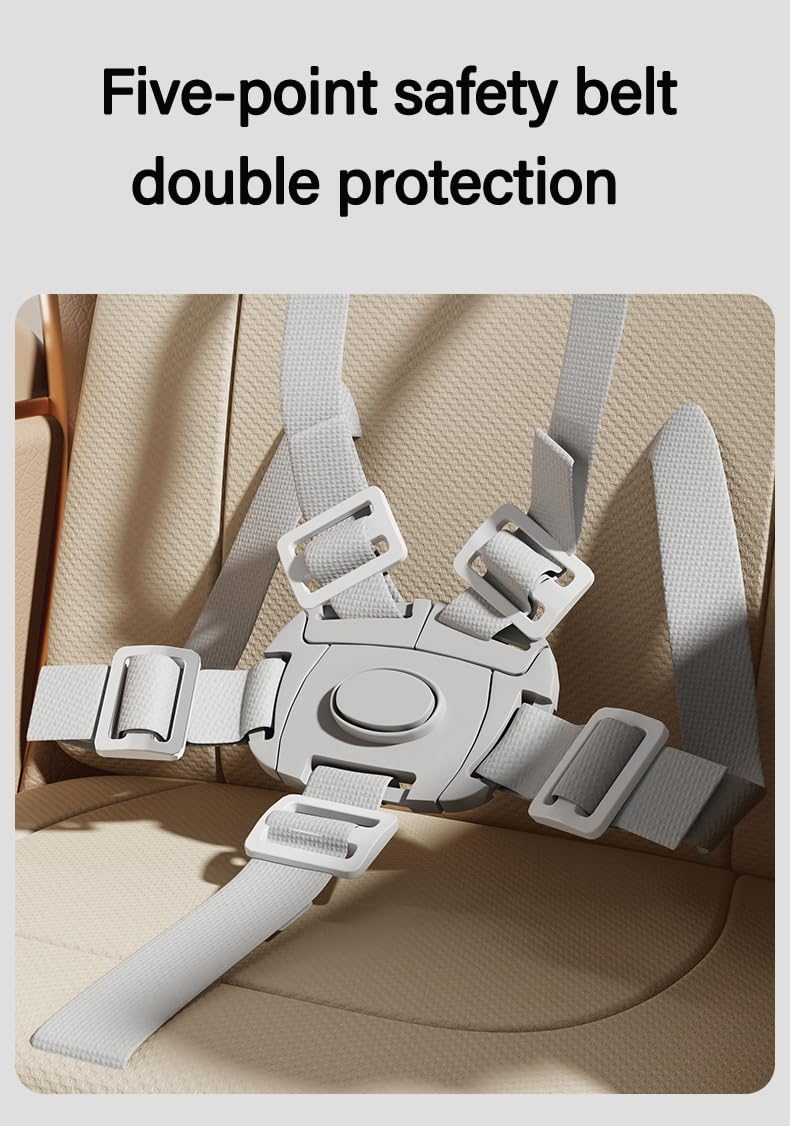 Baby Hochstuhl 2-in-1 Dining Swing Mode, Multifunktional Faltbar Umwandelbar mit 6 Verstellbaren Höhen und 3 Liegepositionen (8121 Khaki)