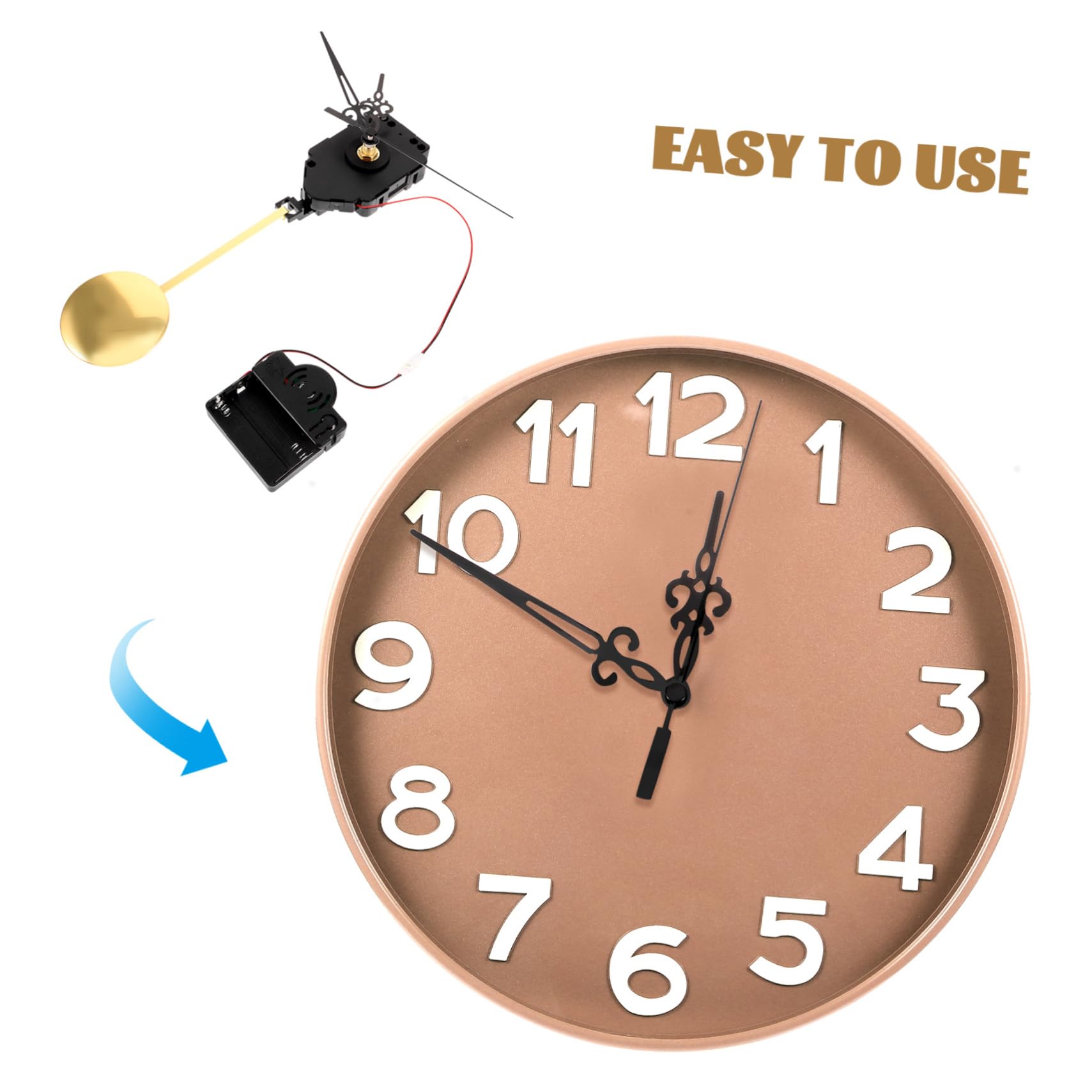 Mikikit 2sätze - Mit Musikbox Mechanismus Für Wanduhr Präzise Uhrzeiger Ersatzteile Für Bastelprojekte Für Reparaturen Und Kreative Uhrenideen