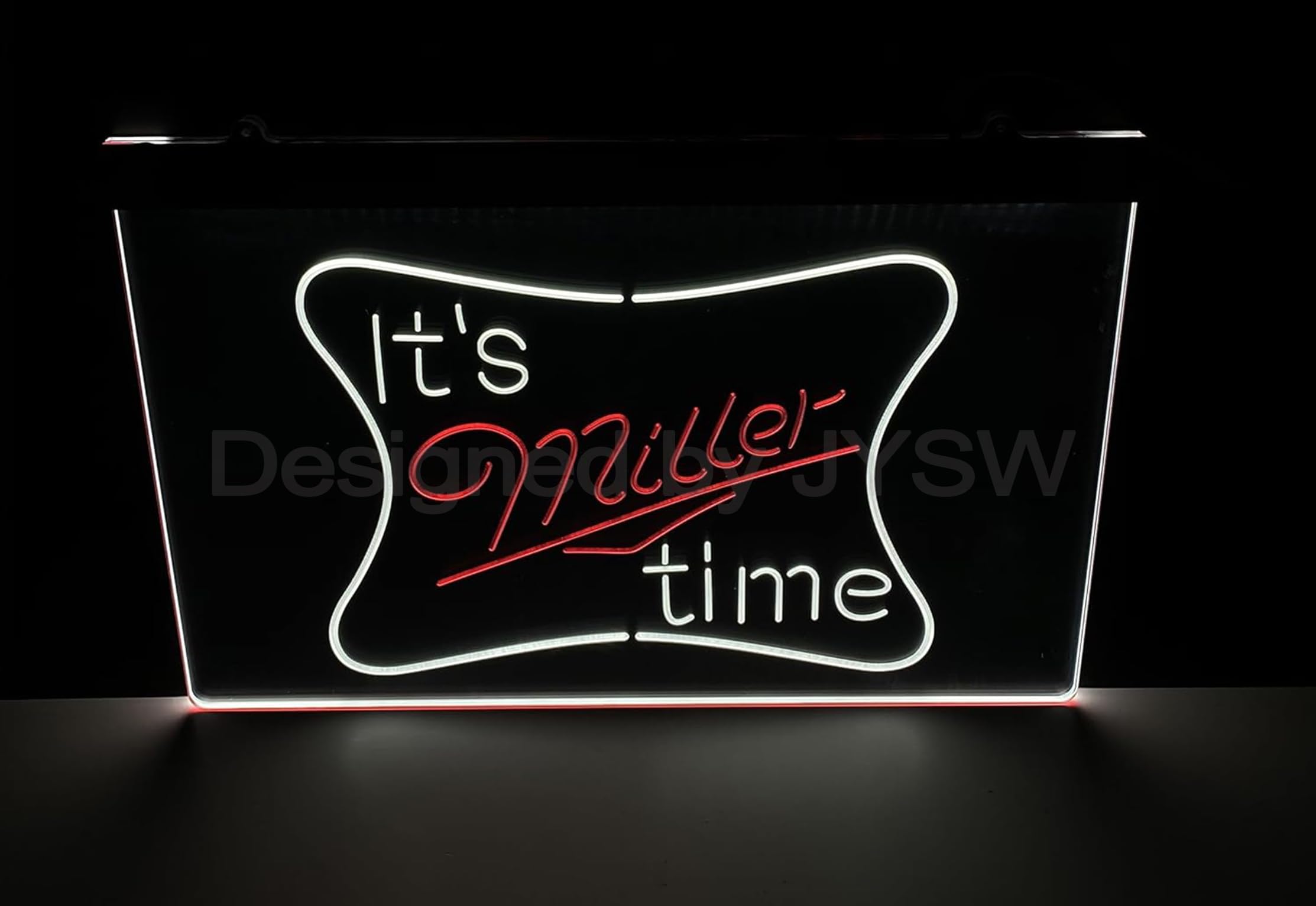 Bar Neon Light Sign Miller JYSW It's Miller Time Led Lamp Neon Like Signs For Wall Decor