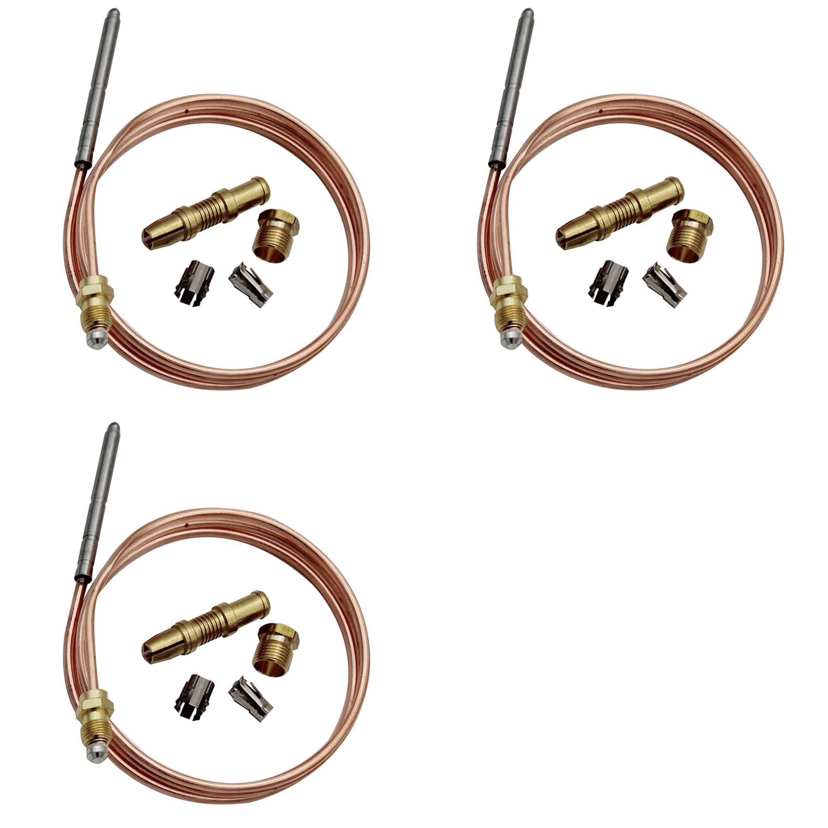 Jnchdghwa 3X Thermocoupler for Thermostat Control Pilot Assembly Replacement 1980-036 Snap for Universal Thermocouple (36Inch)