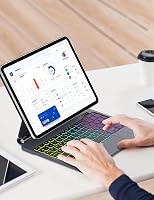 JADEMALL Magic Keyboard iPad Air 13 M2 2024 - Lebegő Állvány, Háttérvilágítás, Érintőpad és Gyorsbillentyűk, Bluetooth Billentyűzet Alumíniu 8