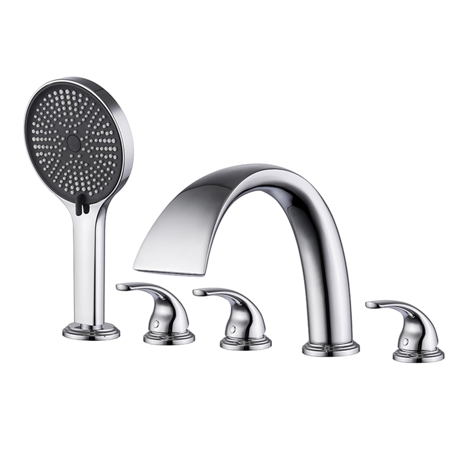 Robinet de bain 5 trous mitigeur cascade eau chaude et froide