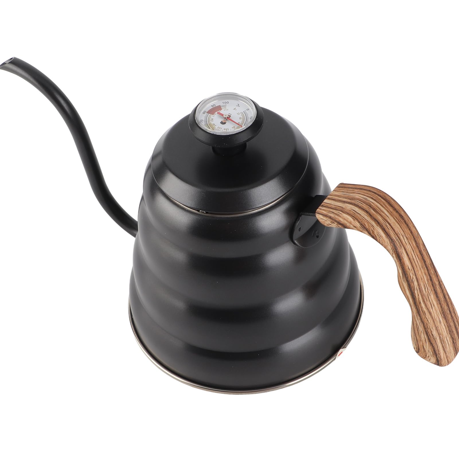 CHICIRIS Bollitore per caffè a Collo di Cigno da 1,2 Litri in Acciaio Inossidabile Elegante Gocciolatoio per gli Amanti del caffè con Termometro