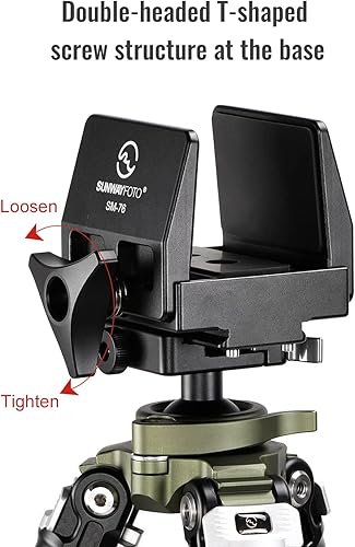 Miniatura 4 de SUNWAYFOTO Adaptador de pistola de rifle de montaje en silla de montar SM-76 para trípode Arca Swiss QR Plate