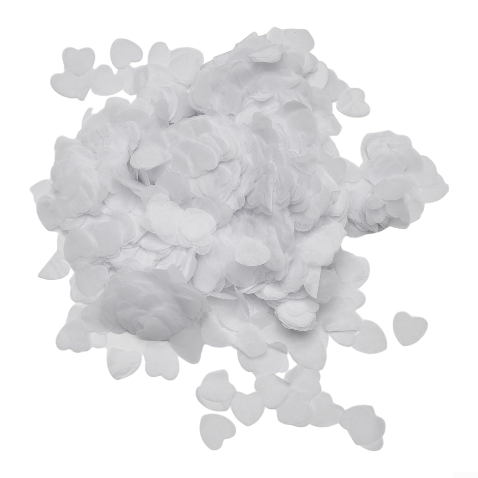 Confetti Multicolored, 10000pcs Confetti Table Paper, 100g Heart Shaped Biodegradable Confetti For Wedding, Mother's Day, Hen Do Party(white)