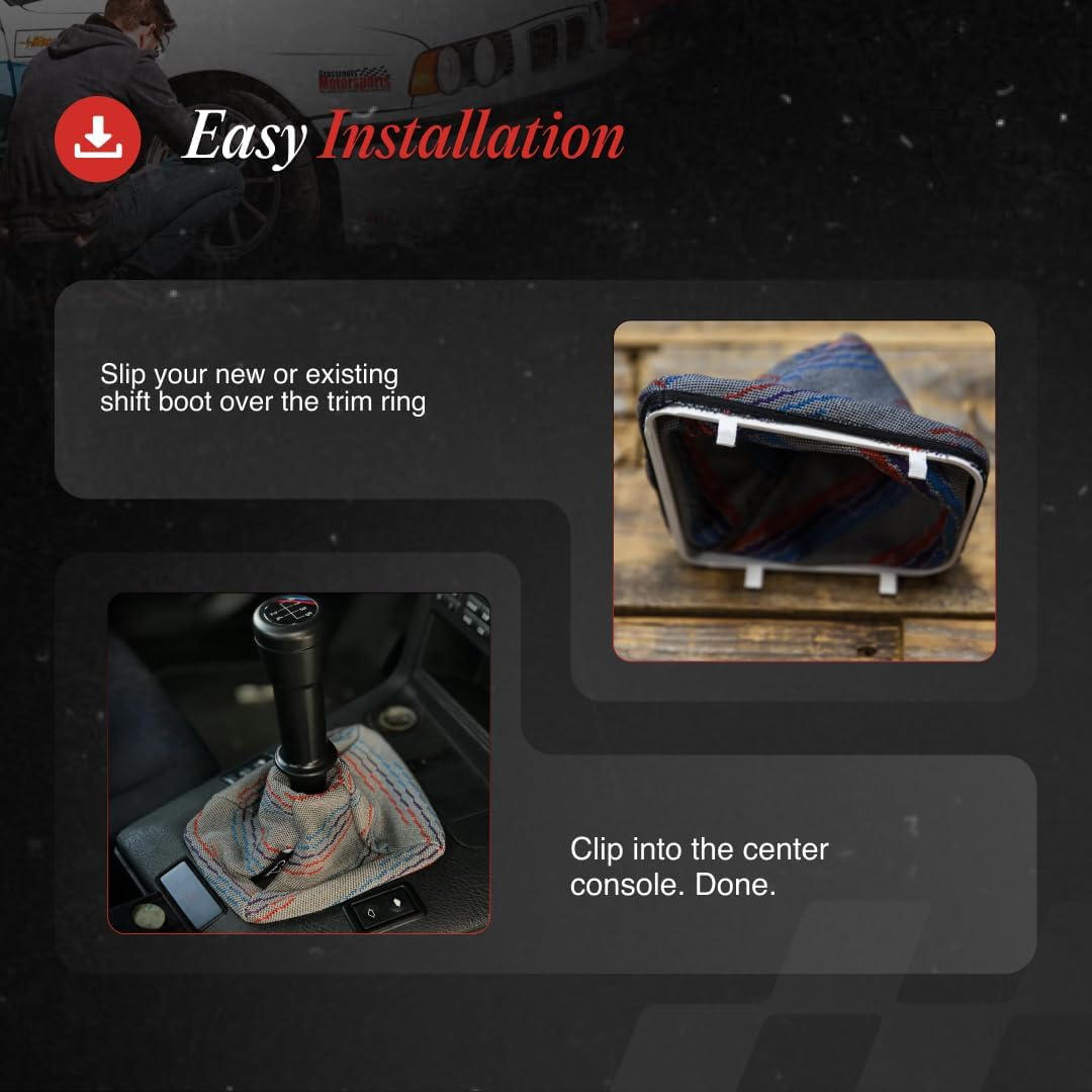 Compatible with BMW E46 1997–2006 | Shift Boot Trim Ring Base Frame | Carbon Fiber Nylon Blend | Heat Resistant | Made in USA