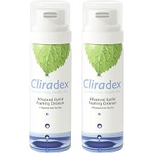 Cliradex Foaming Eyelid Cleanser from Tea Tree Oil, 1.5 oz, Pack of 2 | 4-Terpineol Foaming Cleanser to Clear Dirt & Debris that Allow Demodex Mites to Thrive, Fragrance-Free Eye Care