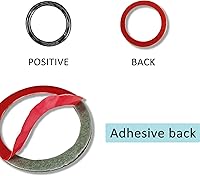 Vista 4 de Cubierta de anillo para botón de arranque del motor, fibra de carbono, sin llave, botón de arranque con un clic, adhesivo para el panel de ajuste