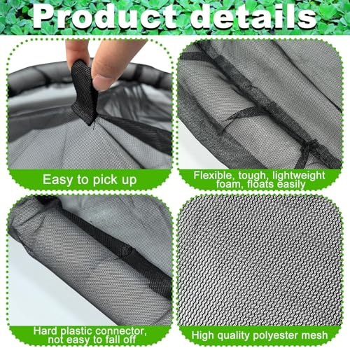 Barriera per pesci, protezione regolabile per piante da laghetto, resistente, a prova di pesce, per giardini acquatici e piante acquatiche, in nylon ecologico