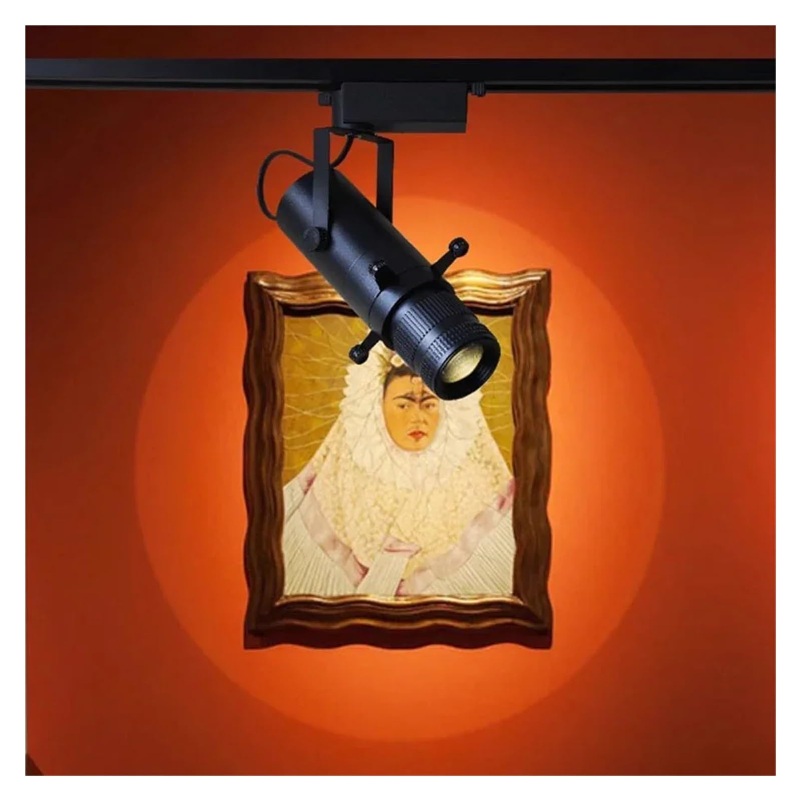 5W 10W 15W Grafika Cięcie Światło Regulowany Kwadratowy Kształt LED Szyna Reflektor Muzeum Sztuka Dekoracja Galeria Malowanie Cięcie Lampa(12w,BLACK CEILING LIGHT_6000K)