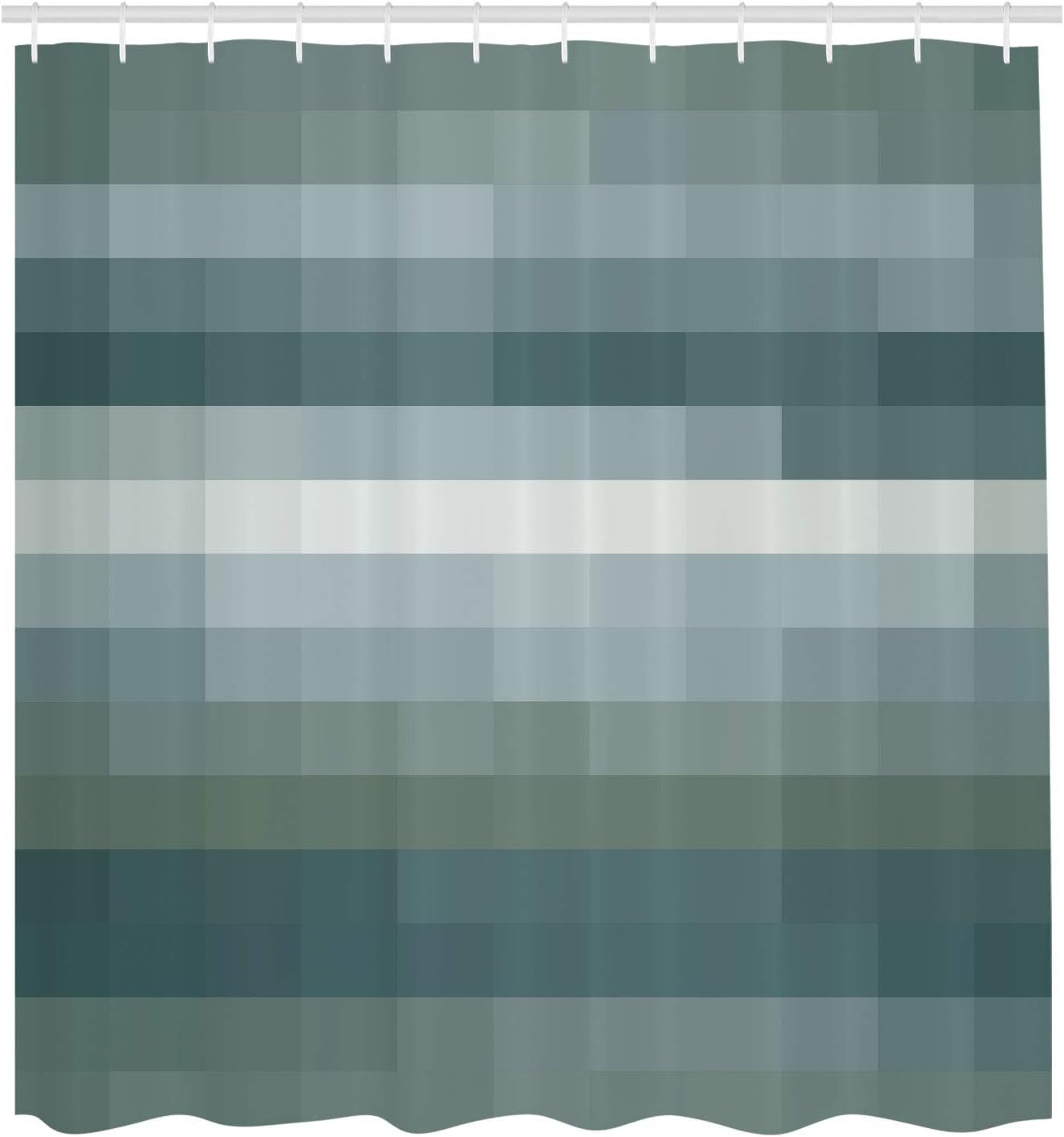 Ambesonne Palette Shower Curtain, Abstract Vortex Swirls and Shapes Pattern Vibrant Pastel Color Gradients, Cloth Fabric Bathroom Decor Set with Hooks, 70" Long, Pale Seafoam
