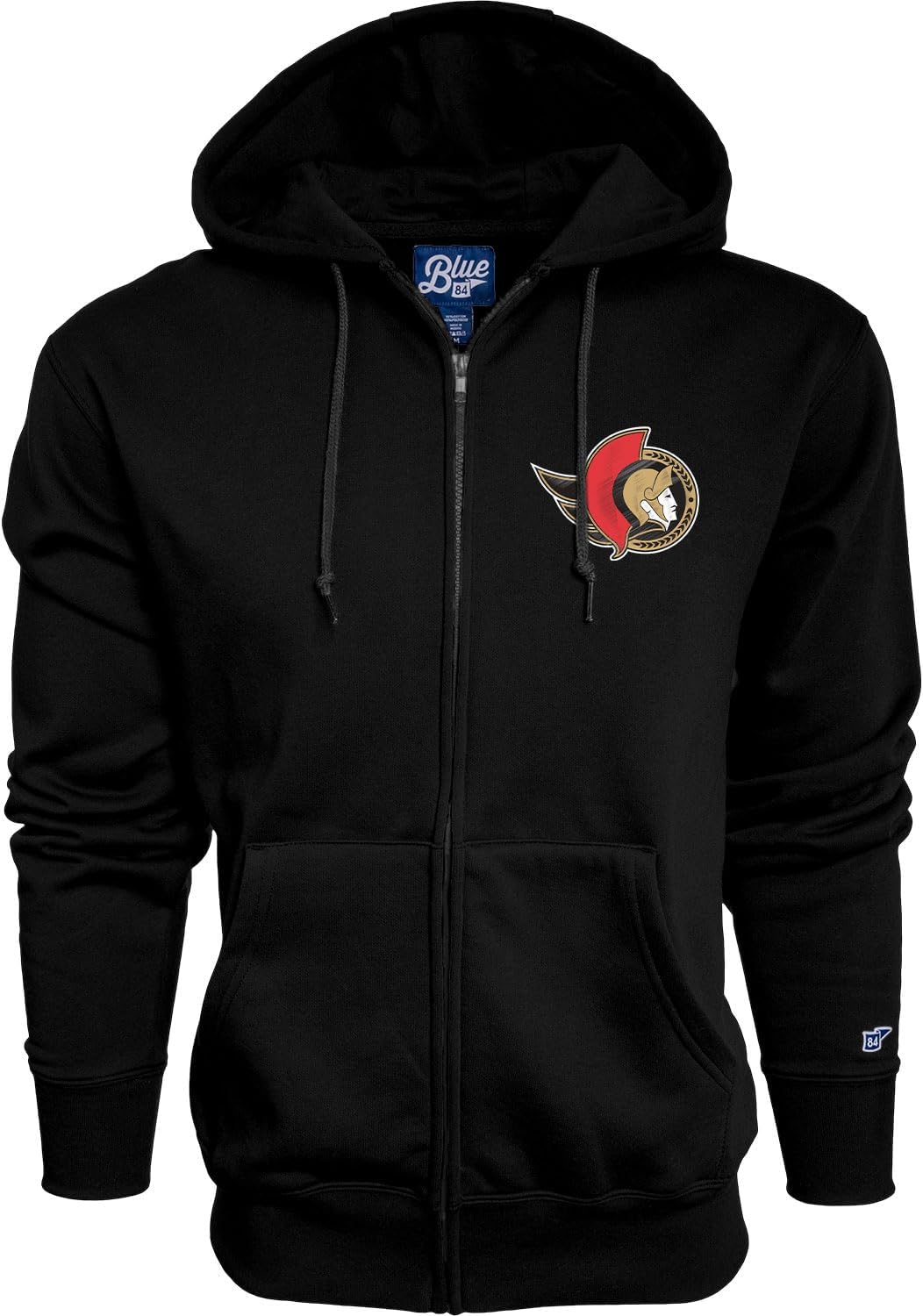 Blue 84 NHL unisex-adult Nhl Officially Licensed Full Zip Hooded Sweatshirt Icon Secondary Color